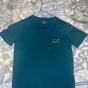 Vineyard Vines Blue Tee with Green Logo